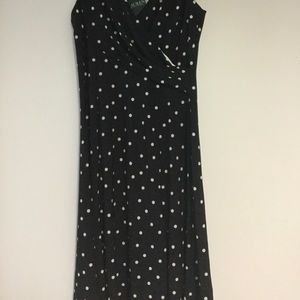 NWT - Ralph Lauren black polka dot dress size 4